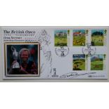 GOLF - 1994 BRITISH OPEN LIMITED EDITION POSTAL COVER AUTOGRAPHED BY GREG NORMAN