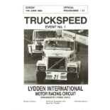 TRUCK RACING - 1989 TRUCKSPEED EVENT NO. 1 PROGRAMME @ LYDDEN