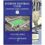 EVERTON V WEST BROMWICH W.B.A. 1954-55 HOME AND AWAY