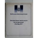 WEST BROMWICH ALBION - DIRECTORS REPORT AND ACCOUNTS 1977