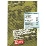 SPEEDWAY - 1976 INTERCONTINENTAL FINAL @ WEMBLEY PROGRAMME & TICKET