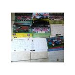 BULK LOT OF ASTON VILLA TEAM POSTERS & PRINTED AUTOGRAPH SHEETS X 50+