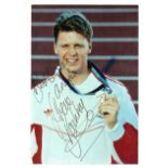 ATHLETICS - STEVE BACKLEY HAND SIGNED PHOTOGRAPH