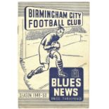 1949/50 BIRMINGHAM CITY V HUDDERSFIELD TOWN