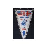 SPEEDWAY - 1982 ENGLAND V U.S.A. PENNANT