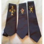 3 x WALES RUGBY UNION TIES.