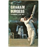 CRICKET - 1977 GRAHAM BURGESS SOMERSET TESTIMONIAL BROCHURE