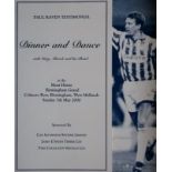 WEST BROMWICH ALBION - PAUL RAVEN TESTIOMONIAL DINNER & DANCE MENU