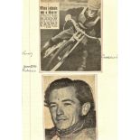 SPEEDWAY - JOHNNY CHAMBERLAIN NORWICH AUTOGRAPHS