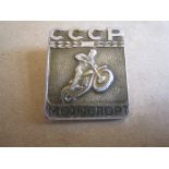 MOTOR CYCLING - CCCP RUSSIAN SILVER BADGE