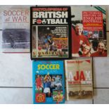 FOOTBALL BOOKS X 5 - SOCCER AT WAR, AJAX ETC