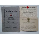 CRICKET - 1913 BIRKENHEAD COUNCIL V WALLASEY COUNCIL MEMORABILIA