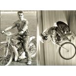 SPEEDWAY - RICHARD SMITH BELLE VUE ORIGINAL LARGE PRESS PHOTOGRAPHS X TWO