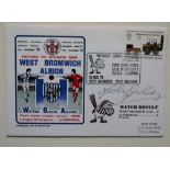 WEST BROMWICH ALBION POSTAL COVER AUTOGRAPHED BY JOHNNY GILES