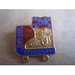 SPEEDWAY - OXFORD THE REBELS GILT BADGE