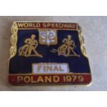 SPEEDWAY - 1979 WORLD FINAL @ POLAND GILT BADGE