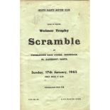 SCRAMBLING - 1965 WOLMER TROPHY SCRAMBLE PROGRAMME @ TWESELDOWN RACE COURSE ALDERSHOT