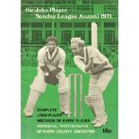 CRICKET - 1971 JOHN PLAYER ANNUAL WARWICKSHIRE HAMPSHIRE YORKSHIRE KENT ESSEX ETC.