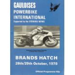 MOTOR CYCLING - 1978 POWERBIKE INTERNATIONAL PROGRAMME @ BRANDS HATCH