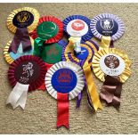 10 x COUNTY CRICKET ROSETTES