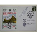 1974 LEAGUE CUP FINAL WOLVES V MAN CITY LIMITED EDITION AUTOGRAPHED POSTAL COVER - BILL McGARRY