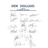 CRICKET - 2004 NEW ZEALAND ONE DAY SQUAD SIGNED AUTOGRAPH SHEET.