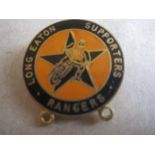 SPEEDWAY - LOG EATON RANGERS GILT BADGE