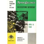 MOTOR CYCLE RACING - SILVERSTONE SATURDAY PROGRAMME APRIL 18TH 1959