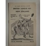 RUGBY LEAGUE - 1955 BRITISH LEAGUE XIII V NEW ZEALAND PLAYED AT BRADFORD