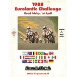 MOTOR CYCLING - 1988 EUROLANTIC CHALLENGE PROGRAMME @ BRANDS HATCH
