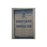 1938-39 BIRMINGHAM RESERVES V WEST BROMWICH ALBION RESERVES