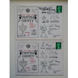 NOTTS COUNTY - TWO POSTAL COVERS FROM 1971 BOTH AUTOGRAPHED