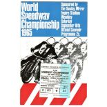 SPEEDWAY - 1965 WORLD FINAL PROGRAMME & TICKET