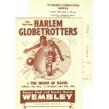 BASKETBALL - HARLEM GLOBETROTTERS 1954 PROGRAMME