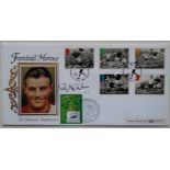 FOOTBALL HEROES LIMITED EDITION POSTAL COVER AUTOGRAPHED BY STANLEY MATTHEWS