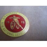 SPEEDWAY - BIRMINGHAM 1975 GILT BADGE