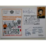 1972 WOLVES V JUVENTUS POSTAL COVER AUTOGRAPHED BY MIKE BAILEY