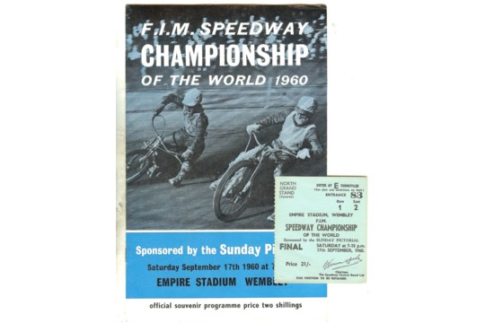 SPEEDWAY - 1960 WORLD FINAL PROGRAMME & TICKET