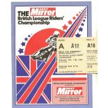 SPEEDWAY - 1981 B.L.R.C. FINAL @ BELLE VUE PROGRAMME & TICKET