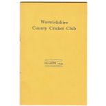 CRICKET - WARWICKSHIRE C.C.C. ANNUAL REPORT 1935