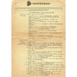 1966 WORLD CUP OFFICIAL WEST GERMANY PRESSEDIENST (PRESS RELEASE)