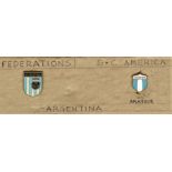 ARGENTINA VINTAGE FOOTBALL FEDERATION BADGES PROFESSIONAL & AMATEUR