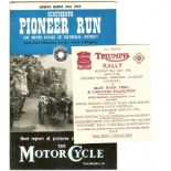 MOTOR CYCLING - 1955 PIONEER RUN LONDON TO BRIGHTON 1954 PROGRAMME & TICKET