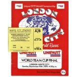 SPEEDWAY - 1979 WORLD TEAM CUP FINAL @ WHITE CITY PROGRAMME & TICKET