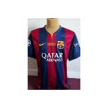 LIONEL MESSI MATCH ISSUED BARCELONA SHIRT FROM THE 2015 UEFA CHAMPIONS LGE FINAL