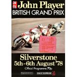 MOTORCYCLING - 1978 BRITISH GRAND PRIX @ SILVERSTONE PROGRAMME & TICKET