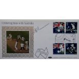 CRICKET - AUSTRALIA BICENTENARY POSTAL COVER AUTOGRAPHED BY FRED TRUEMAN