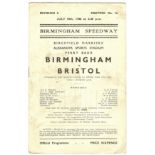 SPEEDWAY - BIRMINGHAM V BRISTOL 10TH JULY 1948