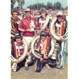 SPEEDWAY - 1981 DENMARK TEAM GROUP ORIGINAL PHOTOGRAPH INCLUDES OLE OLSEN