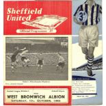 SHEFFIELD UNITED V WEST BROMWICH ALBION W.B.A. 1953-54 HOME AND AWAY